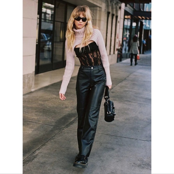 PRINCESS POLLY Macey Pants Black - Picture 1 of 8